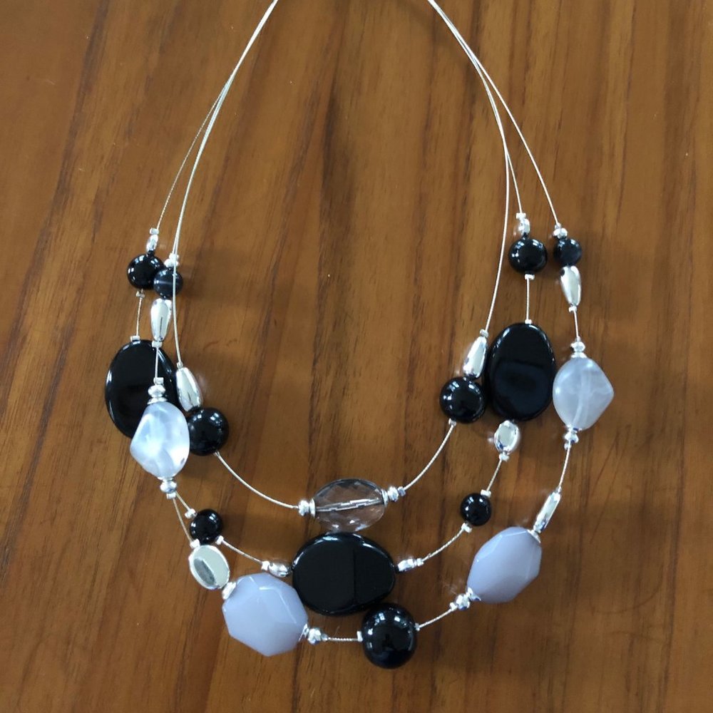 Silver and black necklace - Charter Club